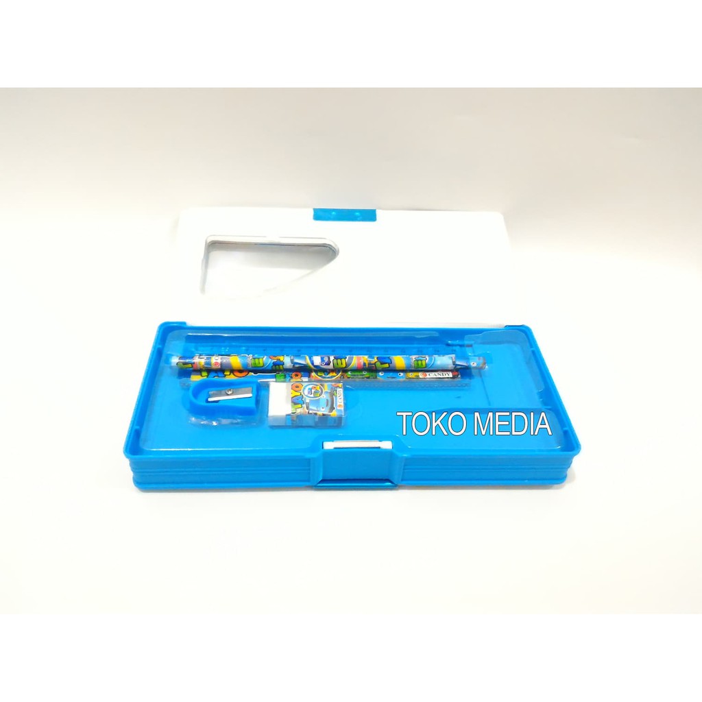 

Terunik Kotak / Tempat Pensil Magnet 2 Sisi + Isinya TAYO