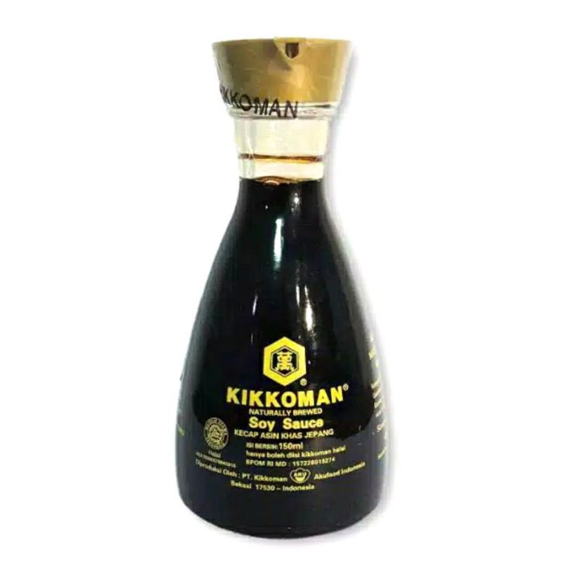 

Kikkoman Soy Sauce 150ml Shoyu/Kecap Asin Jepang Sushi Salmon Sashimi
