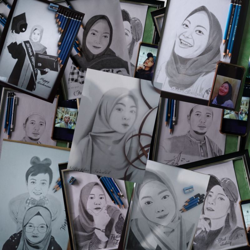 

sketsa wajah pensil plus figura A5