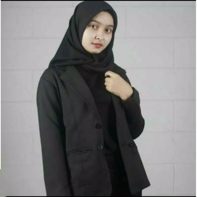 blazer formal kantor wanita lengan panjang