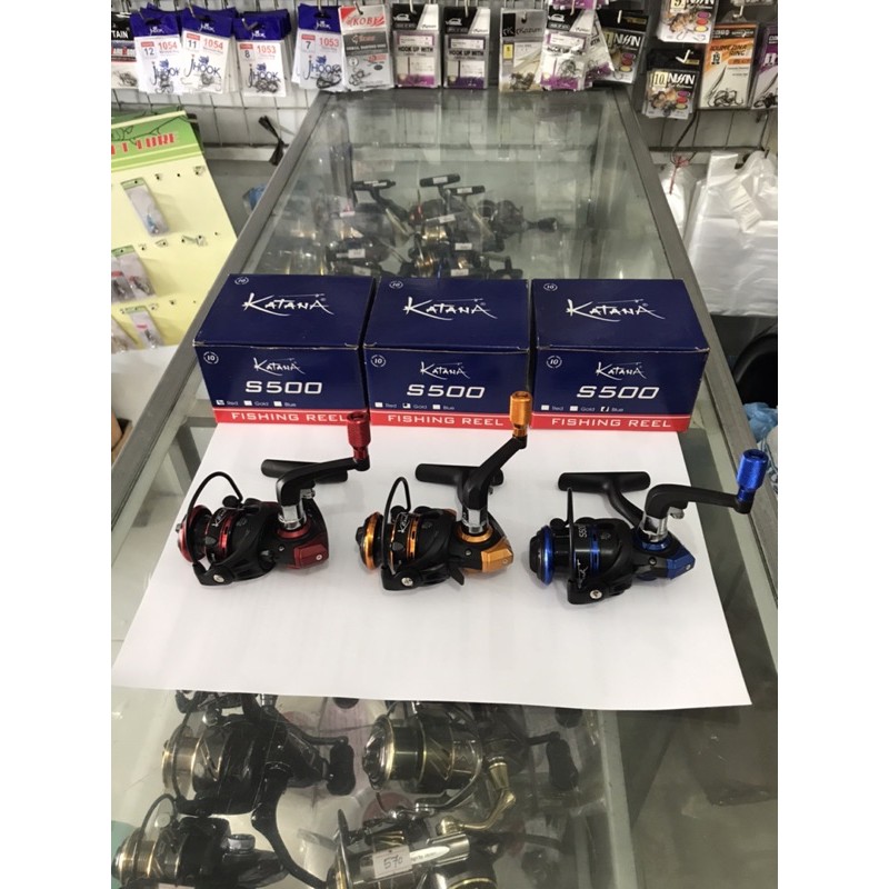 reel katana mini S500 engkol lipat 10 ball bearing