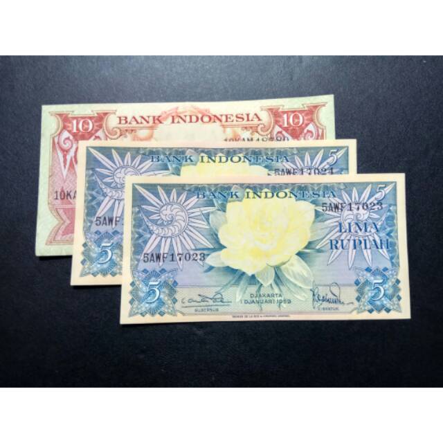 Paket premium B uang kuno mahar kertas 20 rupiah asli original