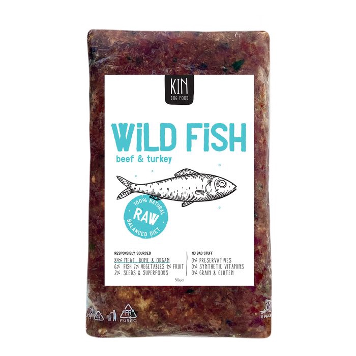 

KINDOGFOOD Snack Anjing RAW Wild Fish, Beef and Turkey 500GR