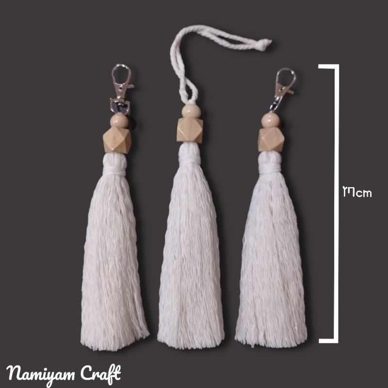 Macrame Tassel Diamond / Gantungan Kunci / Tassel Macrame / Aksesoris Tas