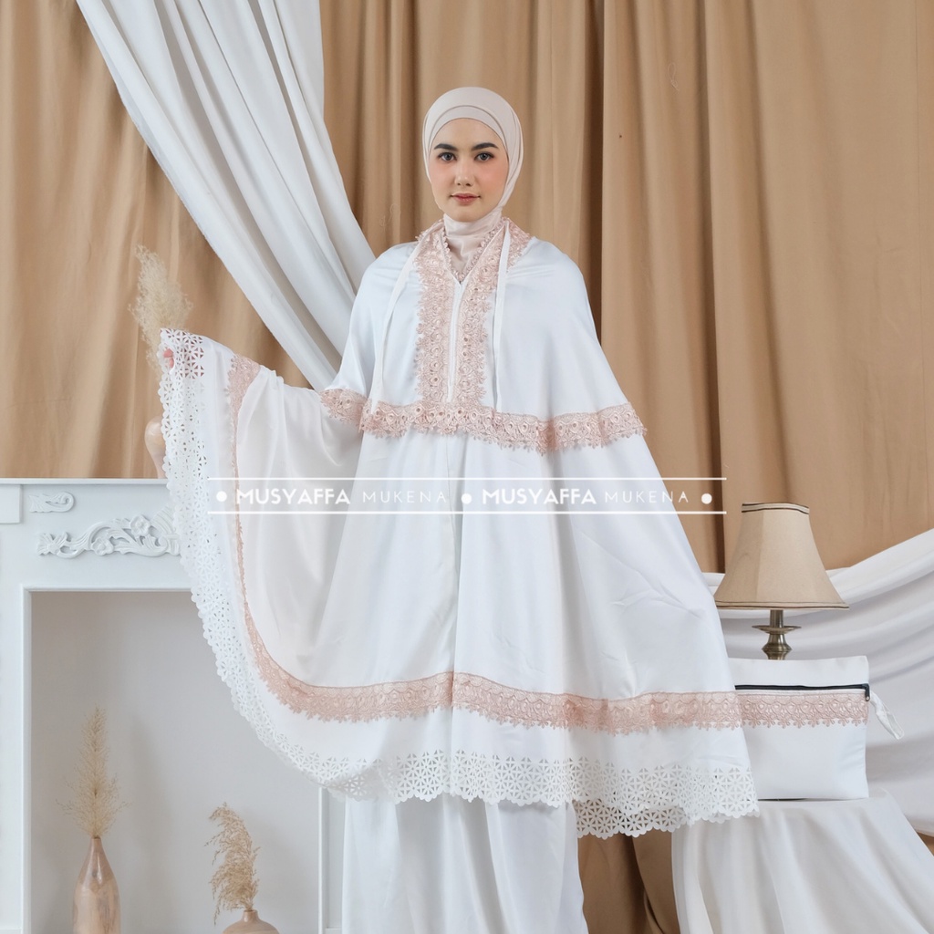 Mukena Dewasa Amanda 2 in 1 Lasercut Renda Mewah Musyaffa