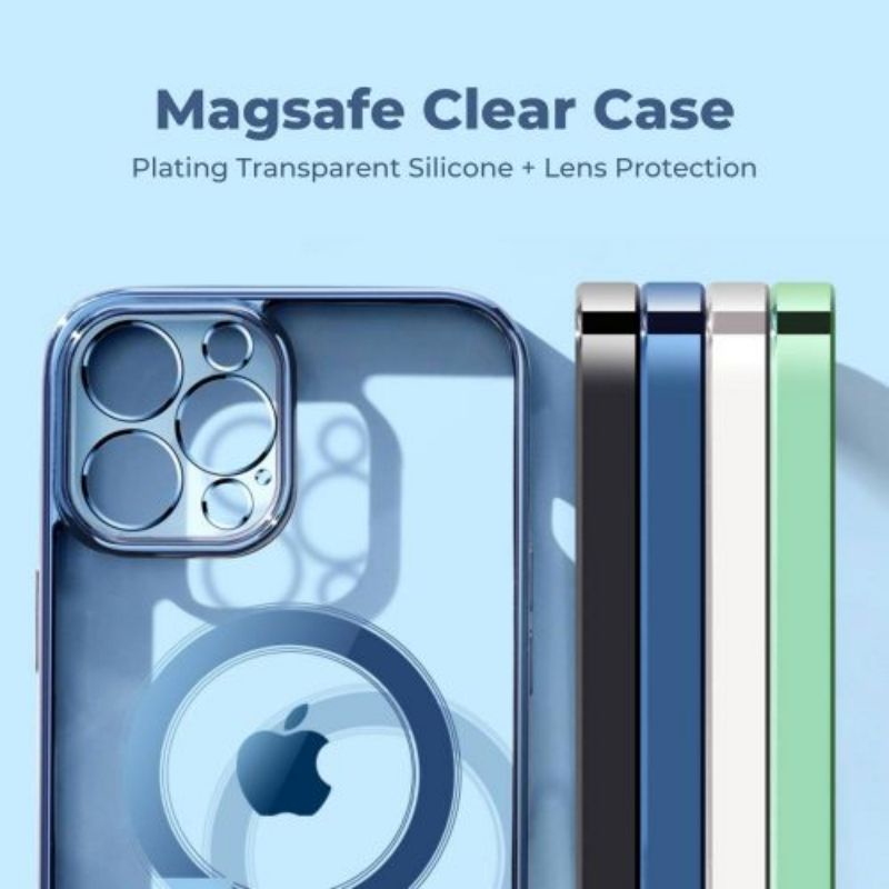 Magsafe Clear Case List Chrome Protector Camera Iphone 7Plus/8Plus/X/Xs/Xr/Xsmax/11/11Pro/11 Pro max/12/12Pro/12 Pro Max/13/13 Pro/13 Pro Max