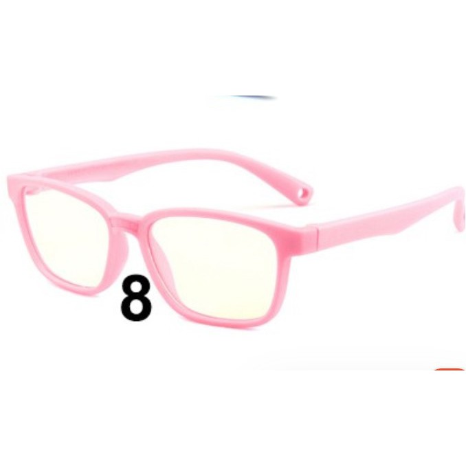 [Bisa COD] Kacamata Anak Anti Radiasi HP, Komputer, Laptop Blue Rays Elastis Bahan Lembut Original-8.Pink