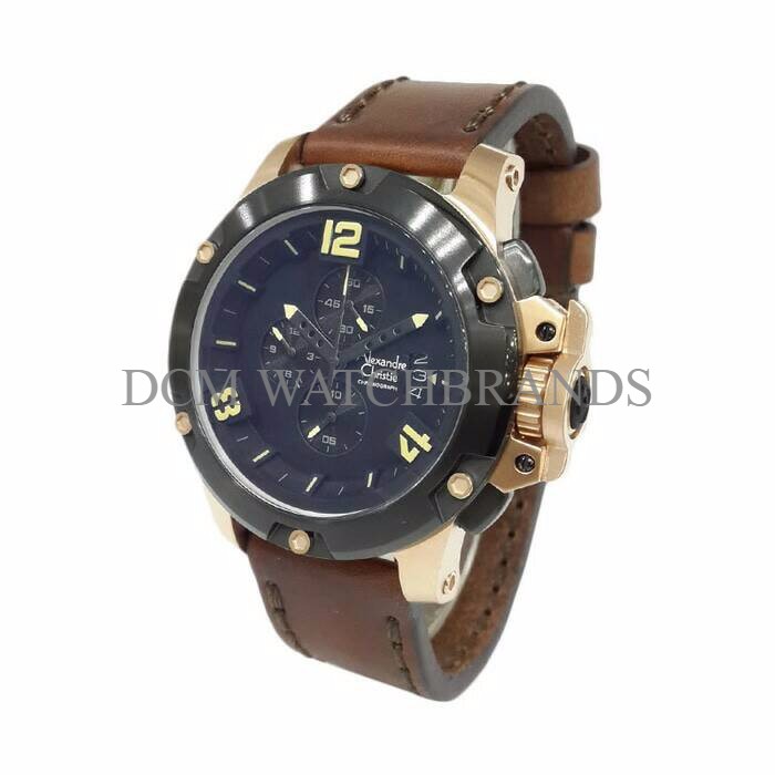 ALEXANDRE CHRISTIE AC6295 DARK BROWN ROSEGOLD ORIGINAL 2KU1