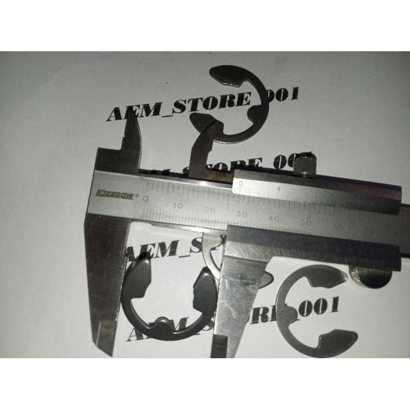 Snapring M15 type E stainless 304