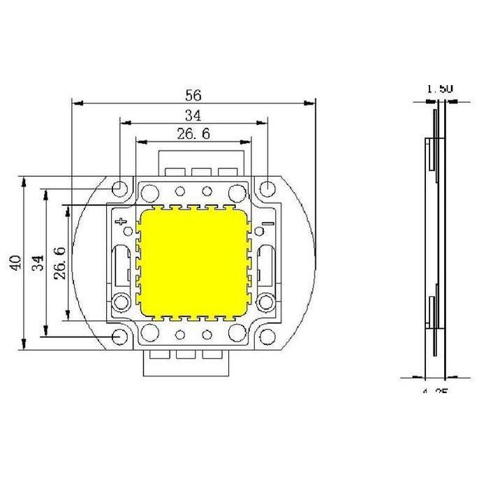 Dapatkan high power led 50w 12v dc pure copper hpl super bright high quality Buru Order