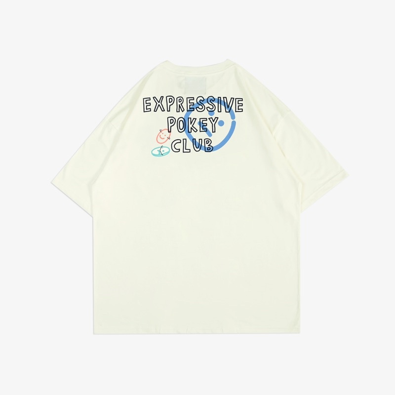 FAITH FADE - Expressive Pokey Club Oversized Tee (Broken White)