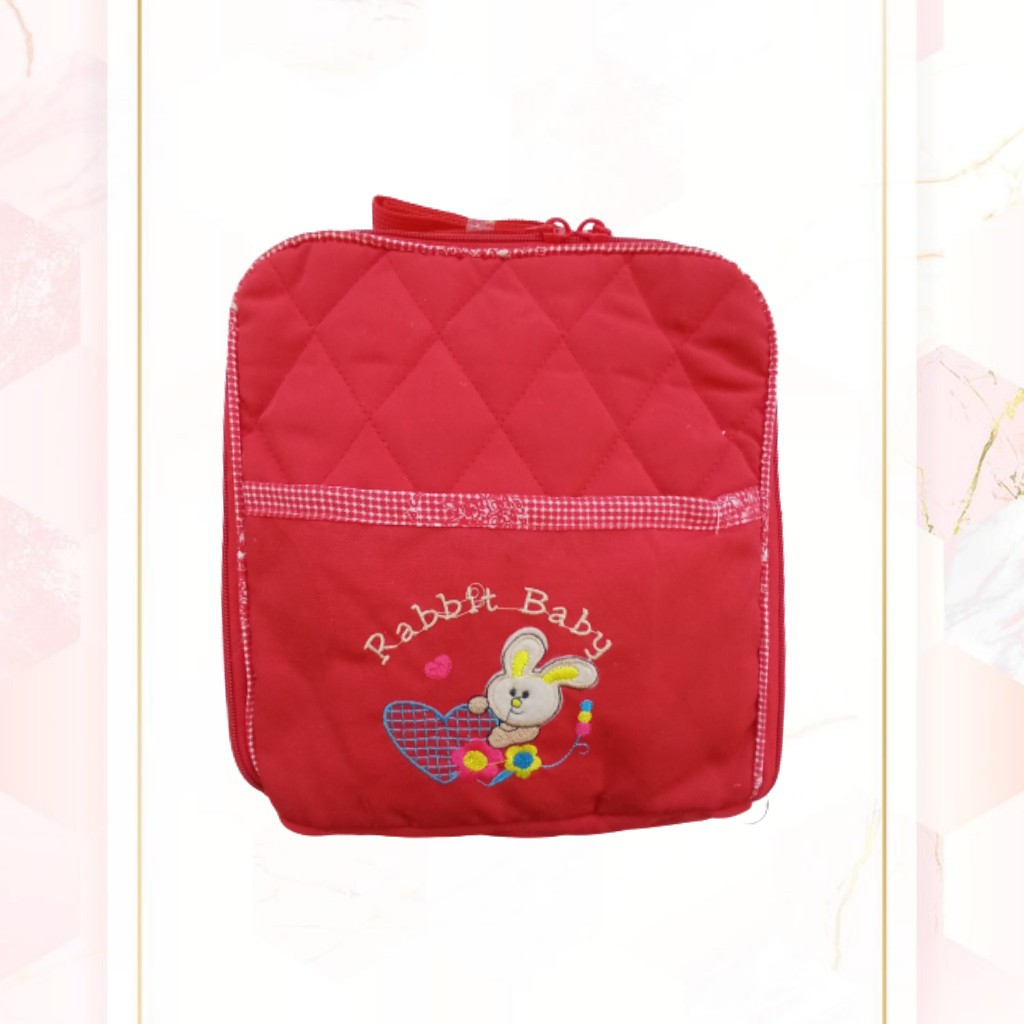 Tas Bayi Kecil Motif Bordir | Tas Bayi Serbaguna Double Saku