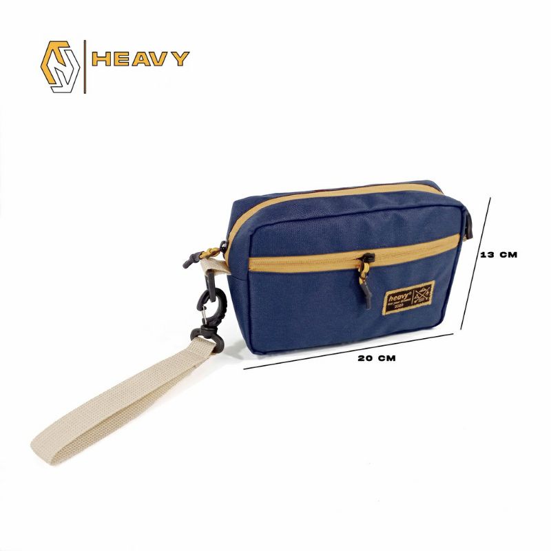 HEAVY.BAG Tas Selempang Handbag Casual Pouch bag . Handbag clutch . Sling bag Navy coklat