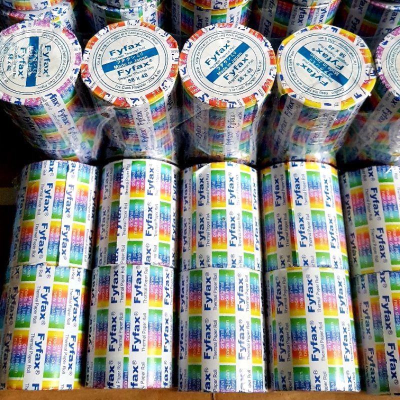 

Kertas thermal fyfax 58x48 isi 10 Roll