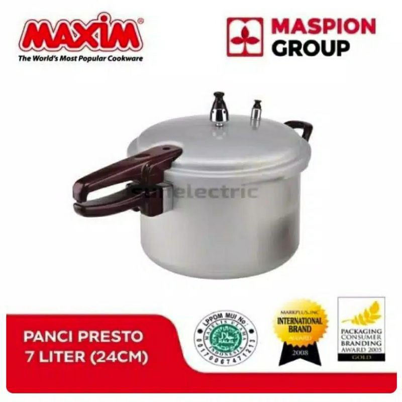 Maxim panci presto Alumunium 7 liter pressure cooker 7L pengempuk daging ikan