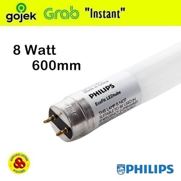 Philips Ecofit Led Tube 8 Watt Putih Setara 18 Watt 600mm CDL No STR