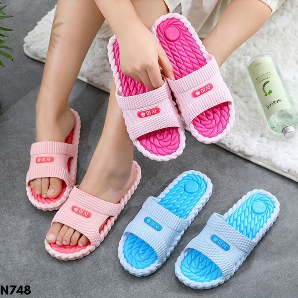 SANDAL RUMAH WANITA PRIA UNISEX NYAMAN TOILET DAPUR INDOOR RUMAHAN KAMAR IMPORT N748