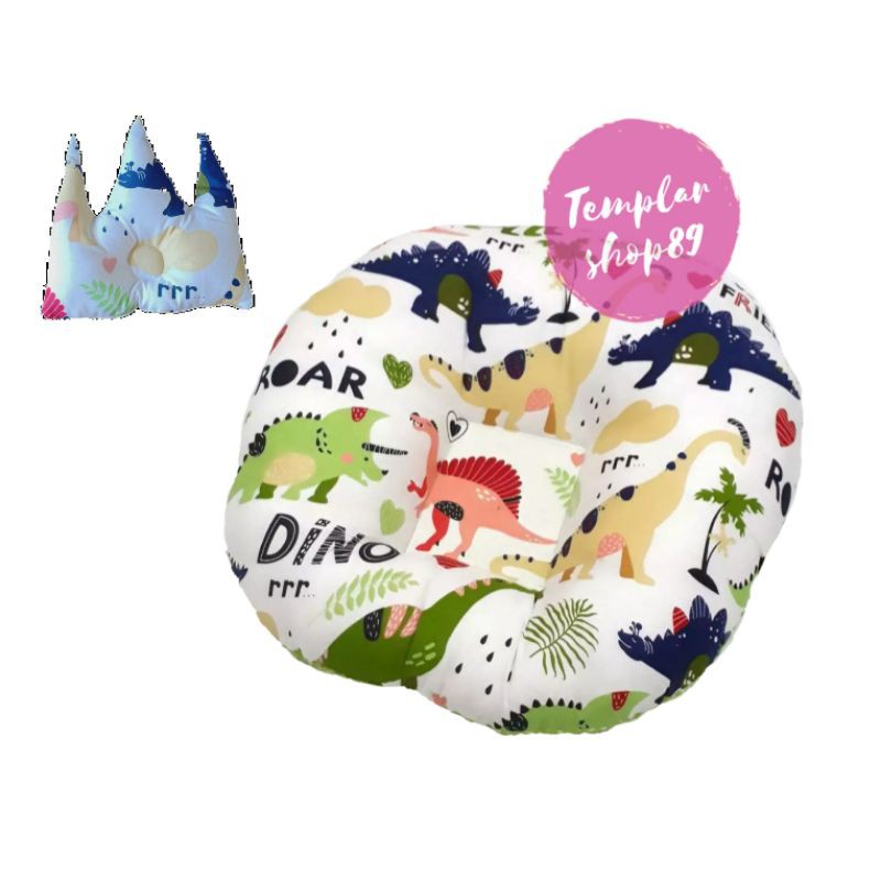 sofa bayi / baby launger free bantal mahkota bayi motip dino besar