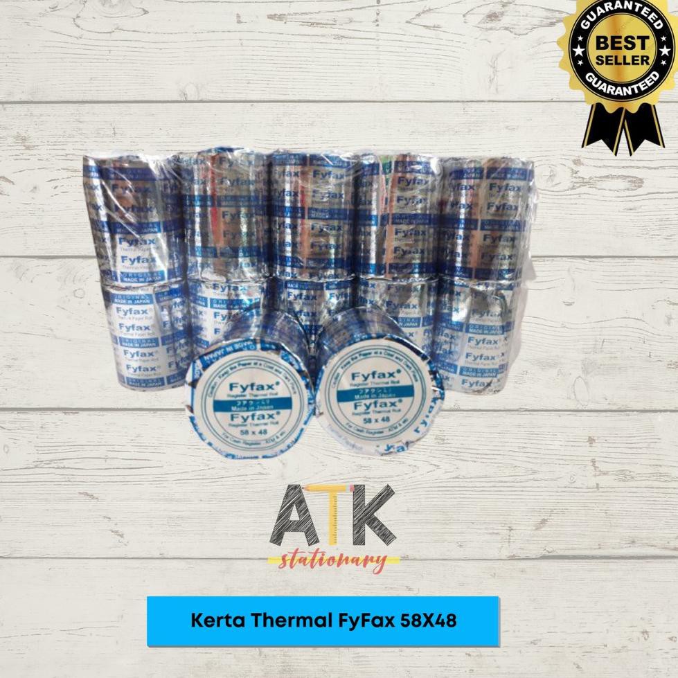 

(BEST BY 30J3Cn) Thermal Paper (Kertas Kasir) Fyfax 58X48 atk ☜