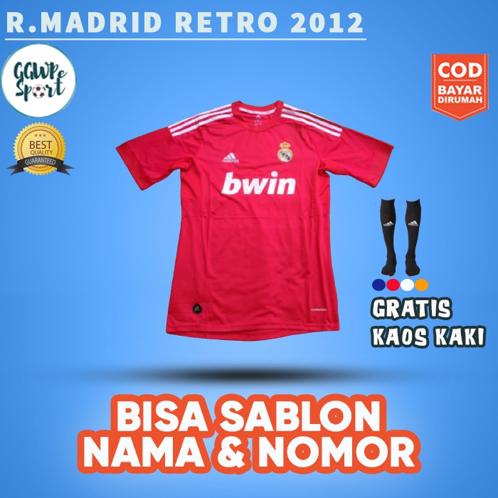 JERSEY RETRO R MADRIID 3RD 2012 KUALITAS JAMINAN TERBAIK GRATIS KAOS KAKI