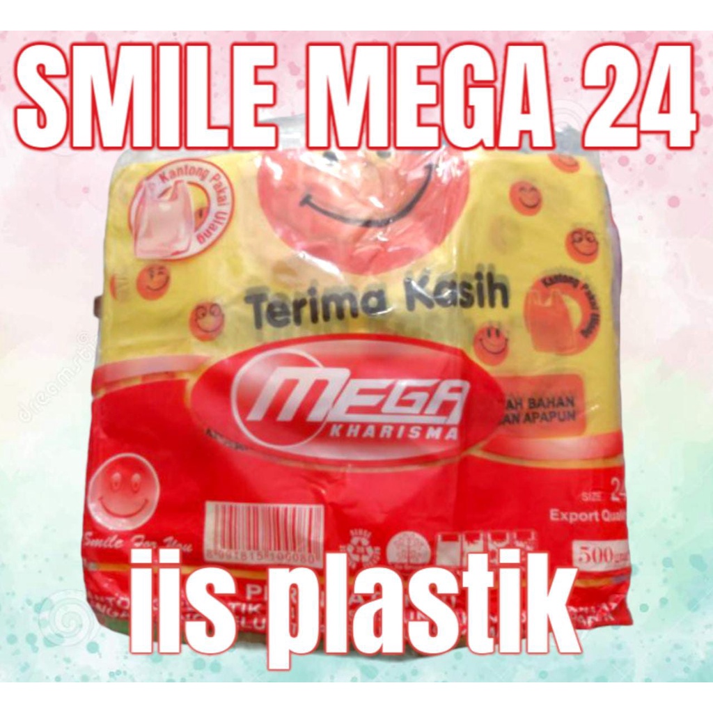 Kantong Plastik Warna Smile Mega Uk 15/17/19/24/29/35 Tebal