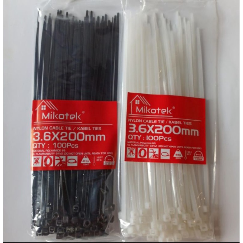 

Nylon Kabel Tie Cable Tie Pengikat Kabel Uk 3.6 x 200mm