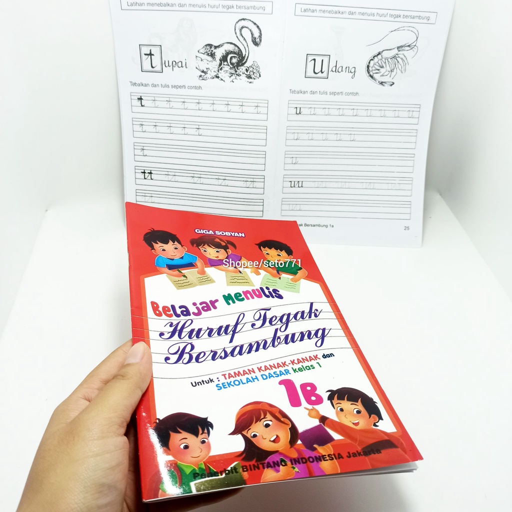

Edukatoys Buku Lancar Belajar Menulis Membaca Anak PAUD TK SD Mengenal Huruf Besar dan Kecil GIGA SOBYAN 1a 1b Tegak Bersambung Huruf Latin