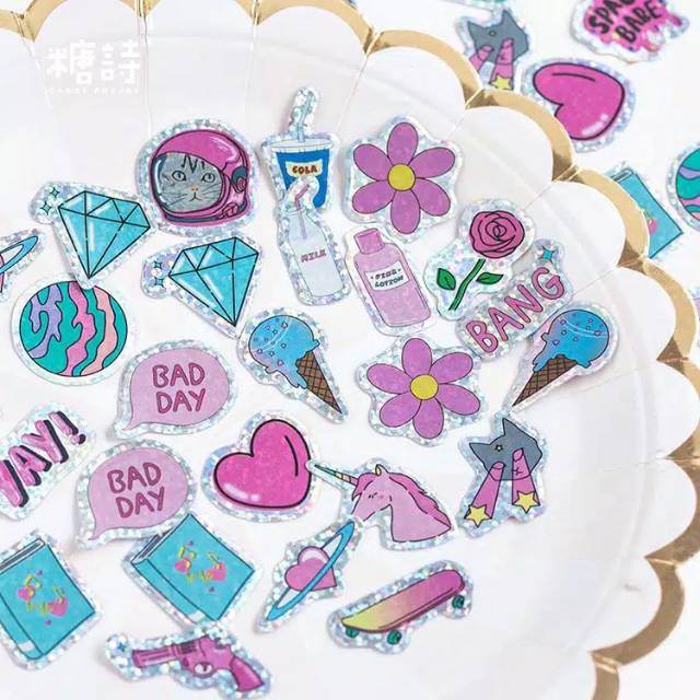 

50pcs Sticker tumblr handphone laptop pvc