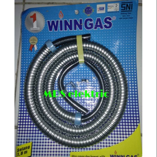 Selang flexibel win 1.8 meter tanpa regulator