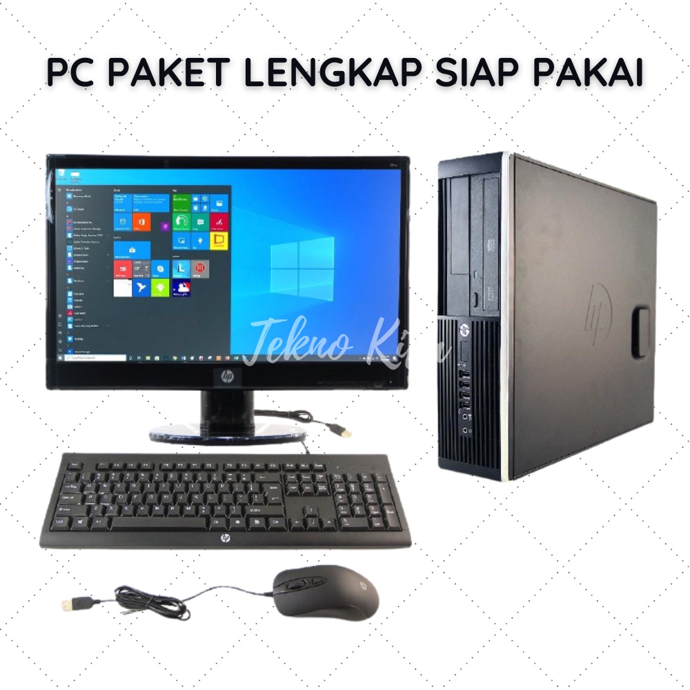 PC HP TERMURAH (1 SET SIAP PAKAI) COMPAQ PRO 6300 SFF [CORE I5-3470 / 12 GB DDR3 / HDD 750GB / WINDOWS 10 ORIGINAL / FREE MOUSE &amp; KEYBOARD EXCLUSIVE / GARANSI 1 TAHUN] - TEKNO KITA