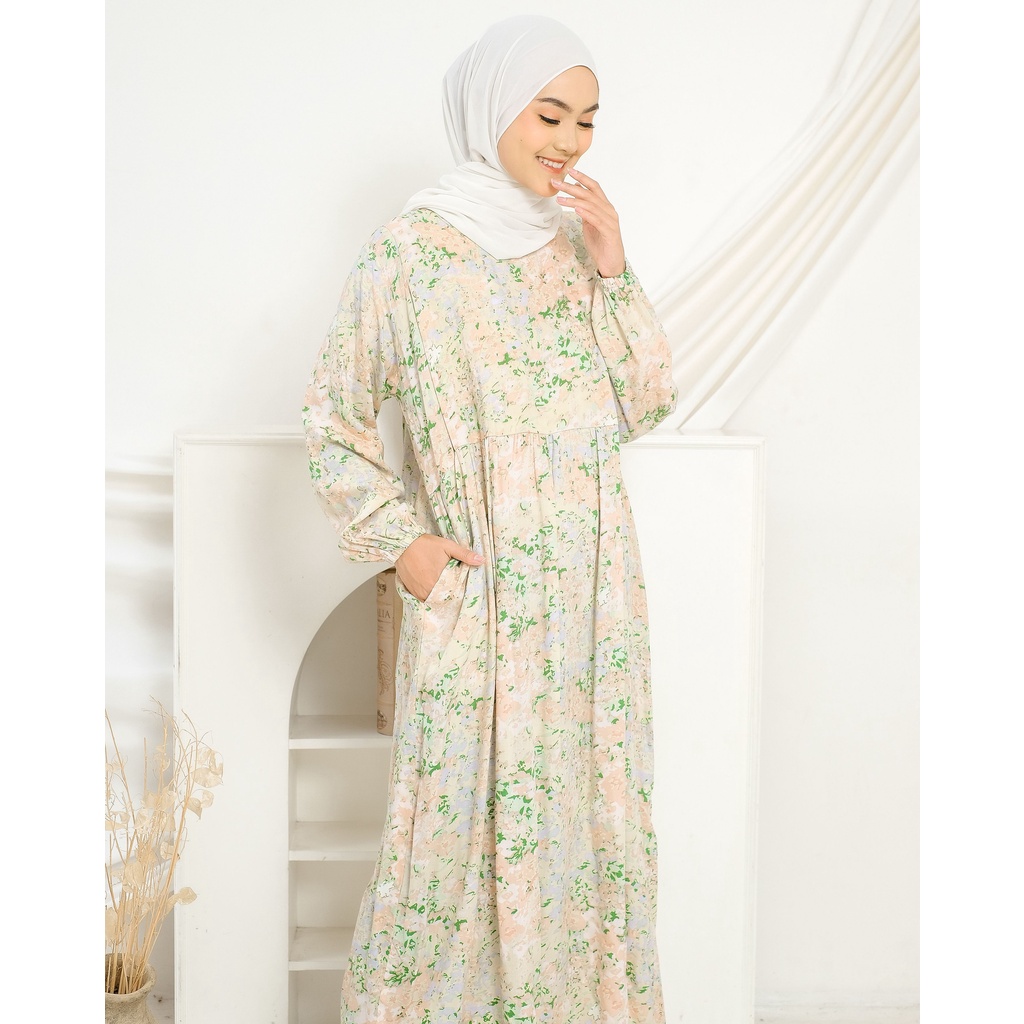 Gamis Menyusui Bukaan Samping Kanan Kiri | Long Dress Hamil Busui Friendly Rayon