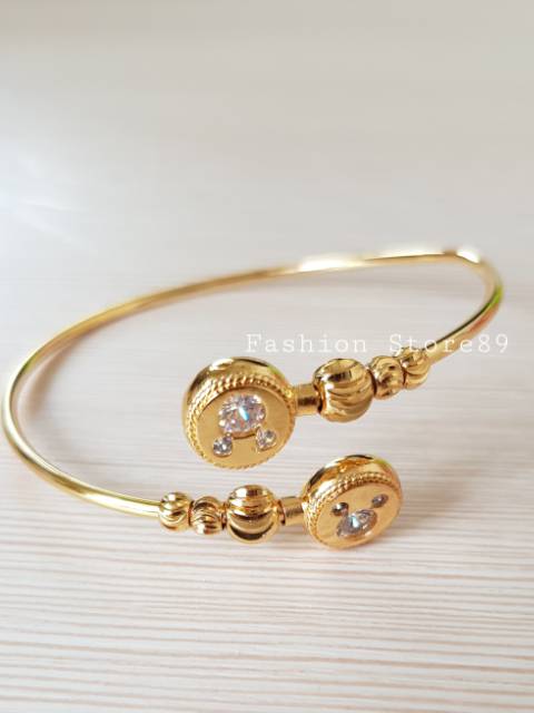 Gelang import xuping mickey gelang bangle dewasa xuping lapis emas 18k