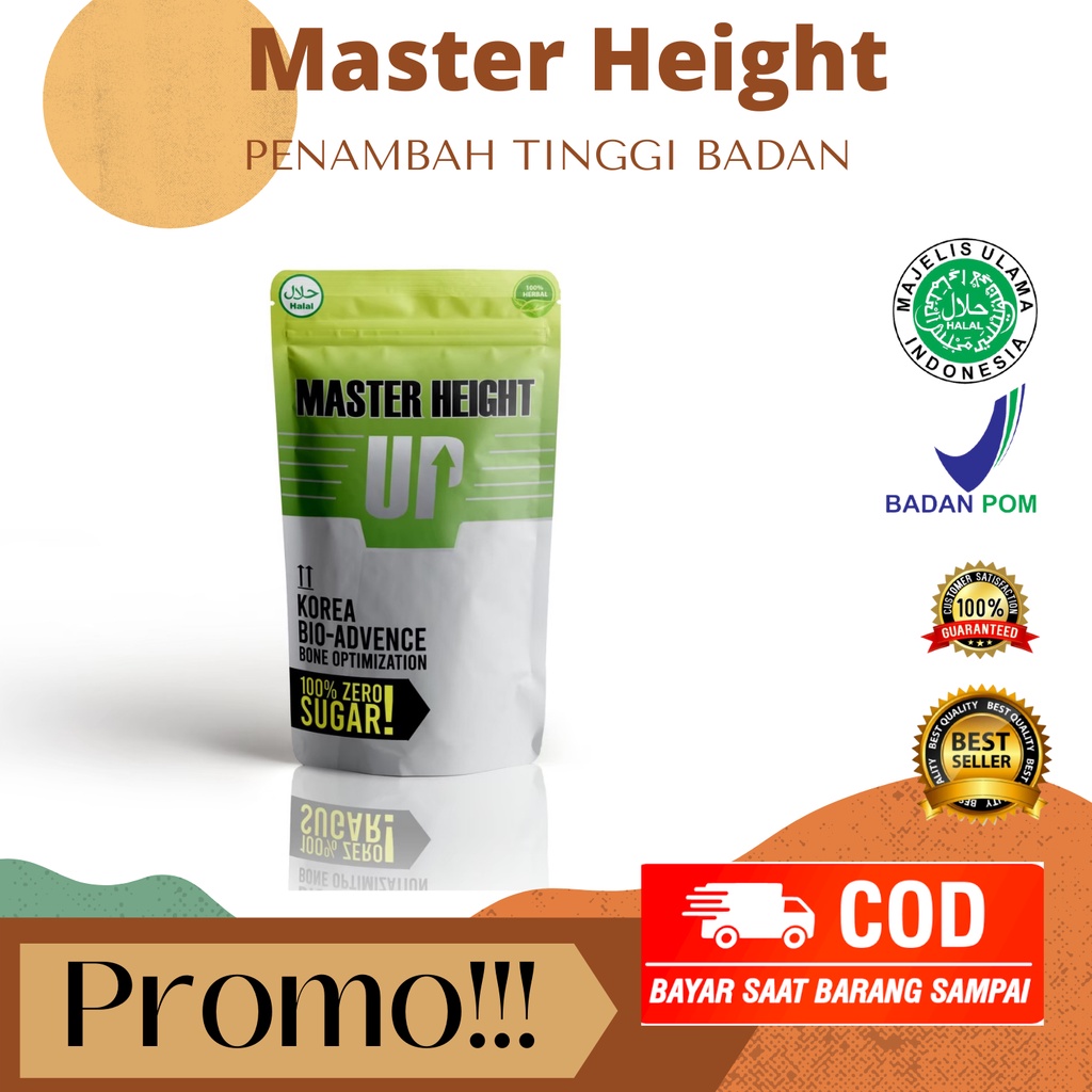 

MASTER HEIGHT – Peninggi Badan Original Terlaris / susu penambah tinggi badan /penambah tinggi badan