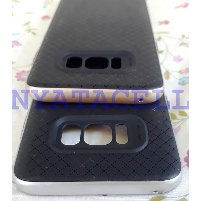 NEW 100% ORIGINAL CASE IPAKY SAMSUNG S8 CARBON + BUMPER NEO HYBIRD - GOLD MILENIA