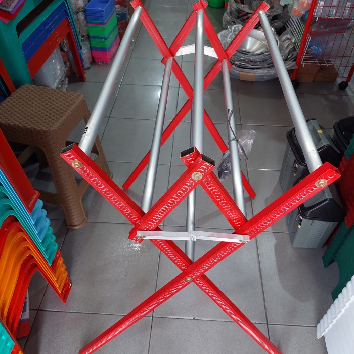 jemuran handuk lipat aluminium