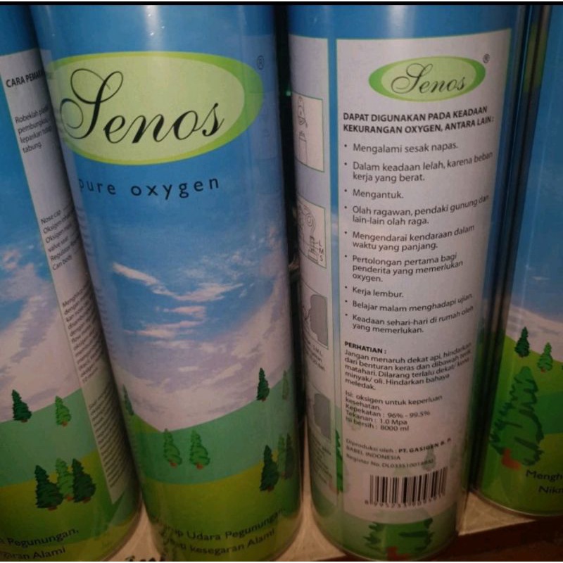 Oksigen pure 800ml |Oxygen tabung portable senos pure 800ml