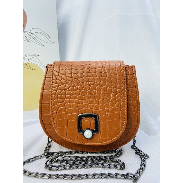 MINI BAG CROCO MUTIARA-TAS SELEMPANG WANITA-SLING BAG WANITA