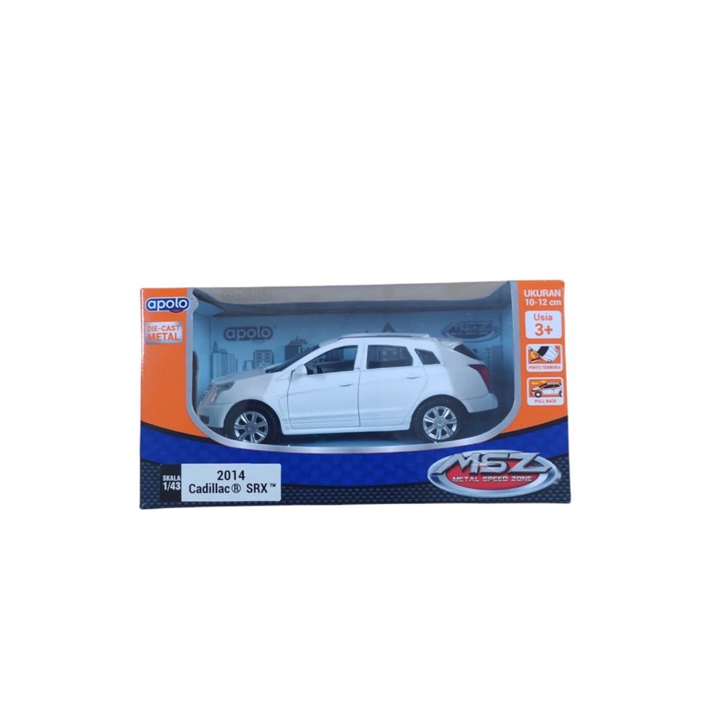 Gramedia Medan - APOLLO1 : 43 MSZ DIECAST W BOX ASST AP - 113012 CRE2014 CADILLAC WHITE
