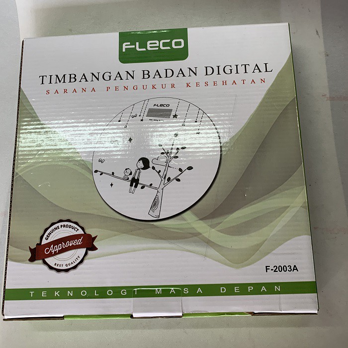 Timbangan Badan Digital Original Fleco F-2003A - Digital Transparan