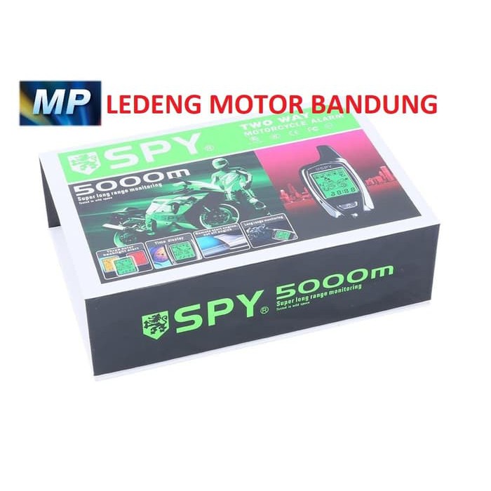 SPY Alarm MP Motor Remote LCD Bunyi Stater Jarak Jauh 2 Arah Two Way LEDENG MOTOR