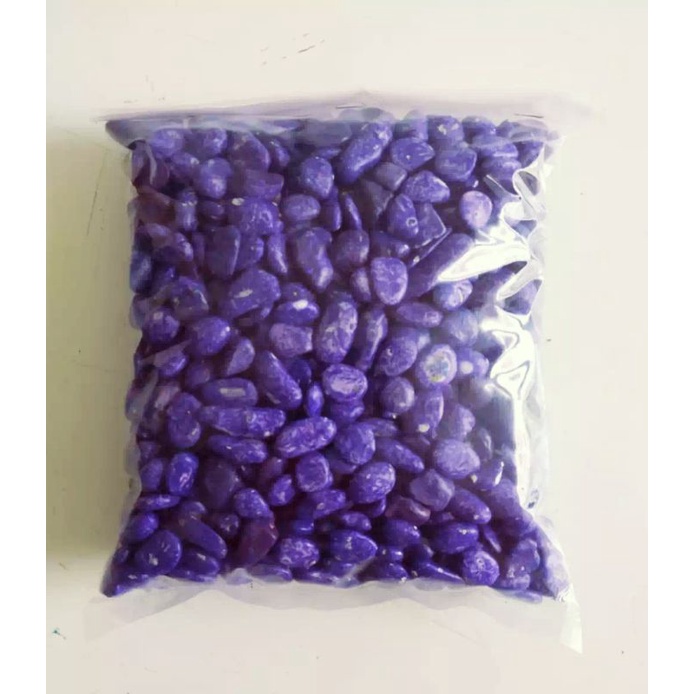 Batu warna ungu aquarium dan pot bunga 1 kg