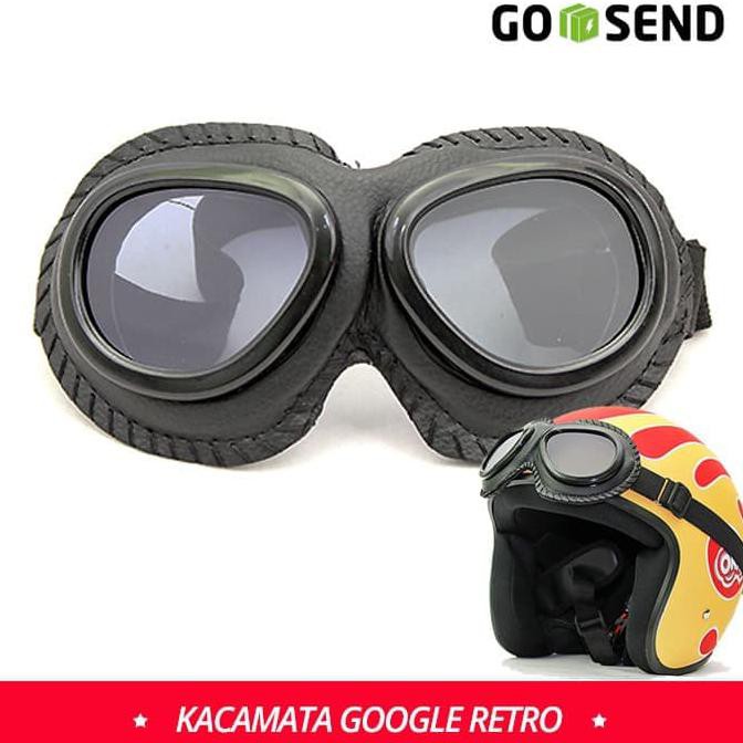 SALE HELM RETRO WANITA PRIA HALF☻ KACAMATA GOOGLE RETRO UNTUK HELM BOGO KLASIK DAN CAKIL MURAH