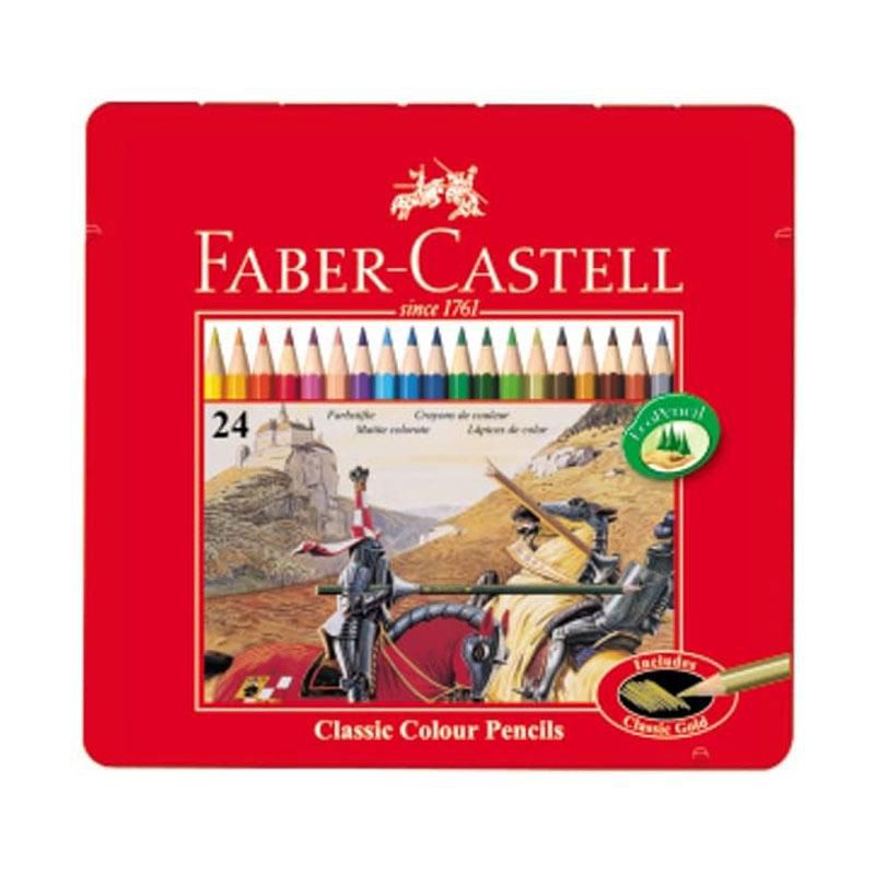 

faber castell pensil warna classic tin case 24