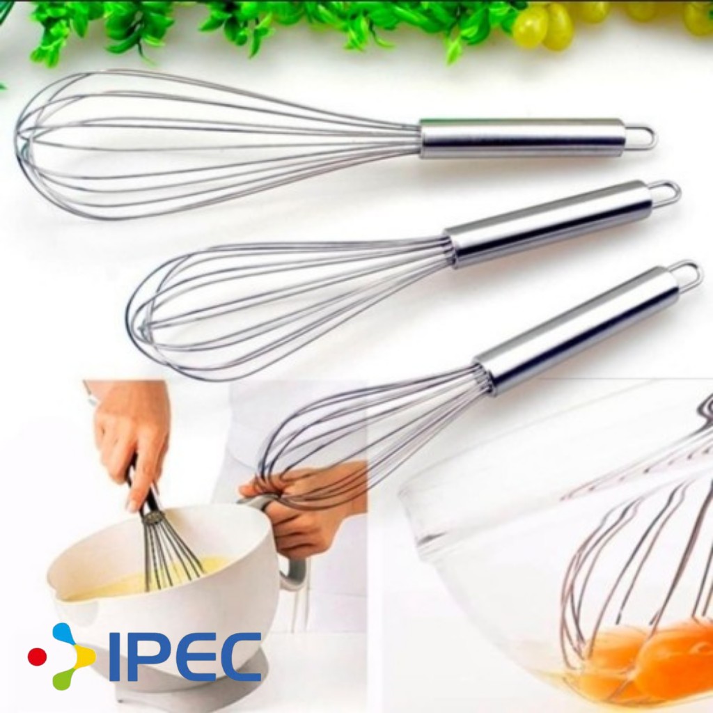 Alat Pengocok telur egg beater eggs hand mixer stainless steel whisker / kocok adonan kue / Koncis