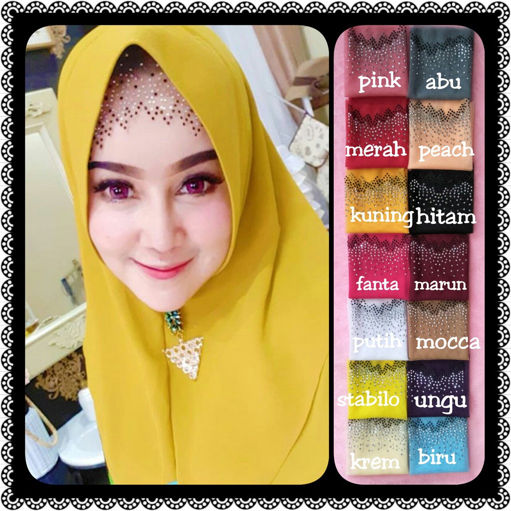 TERLARIS!!Ciput Tile Pesta - Ciput Pesta permata - Dalaman Jilbab - Payet Tile pengantin permata