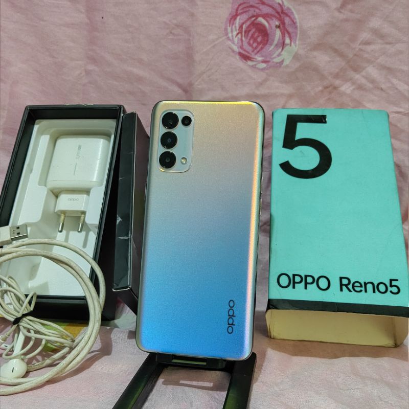 Oppo Reno 5 8/128 Fullset Second Original Bergaransi