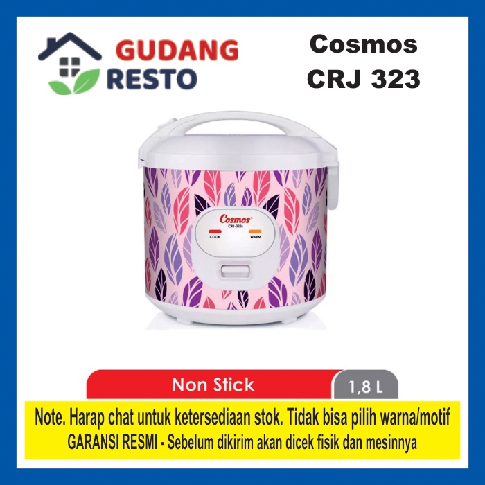 [COD] COSMOS CRJ 323 SWG SSO SSV 323s 323 S / CRJ323 RICE COOKER MAGIC COM 1.8 L NON STICK Model TERBARU