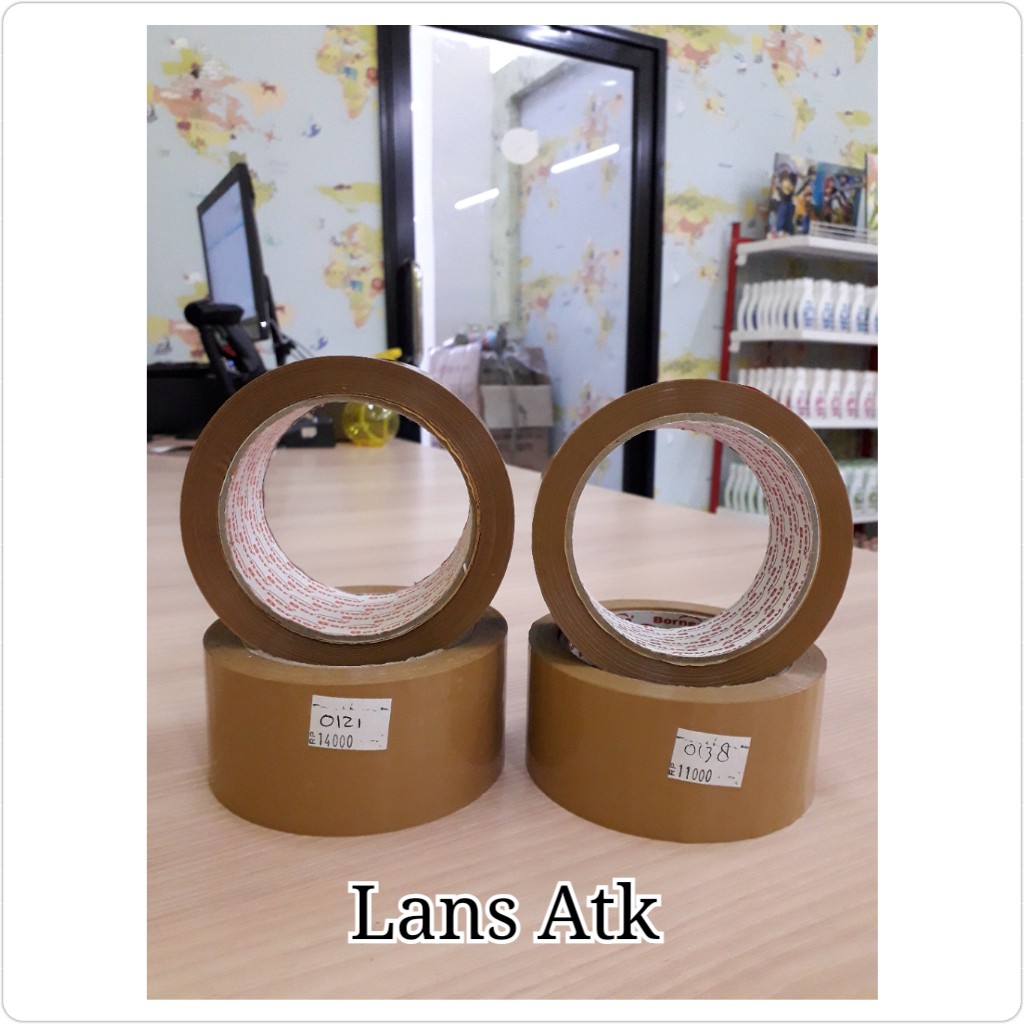 Lakban Borneo Opp Cokelat Tebal lakban coklat lem cokelat