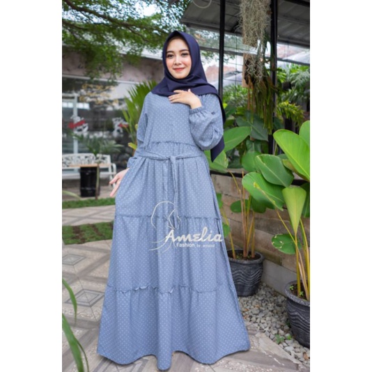 Amelia Fashion Dress By Arrasyid Original Polkadot Dress Best Seller / Fullcadot Dress by Amelia