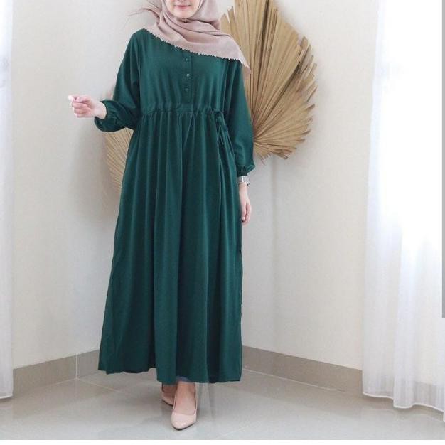 *Buruan Dibeli Gamis Moscrepe Mosscrepe Hitam Polos Remaja Terbaru 2021 Wanita Simpel Moscrep Mosscr
